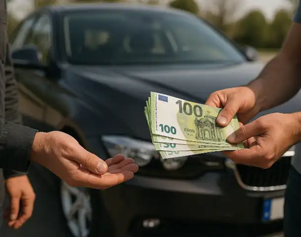 Direkter Barkauf eines Fahrzeugs beim Autoankauf in Pfungstadt für sofortige Auszahlung.